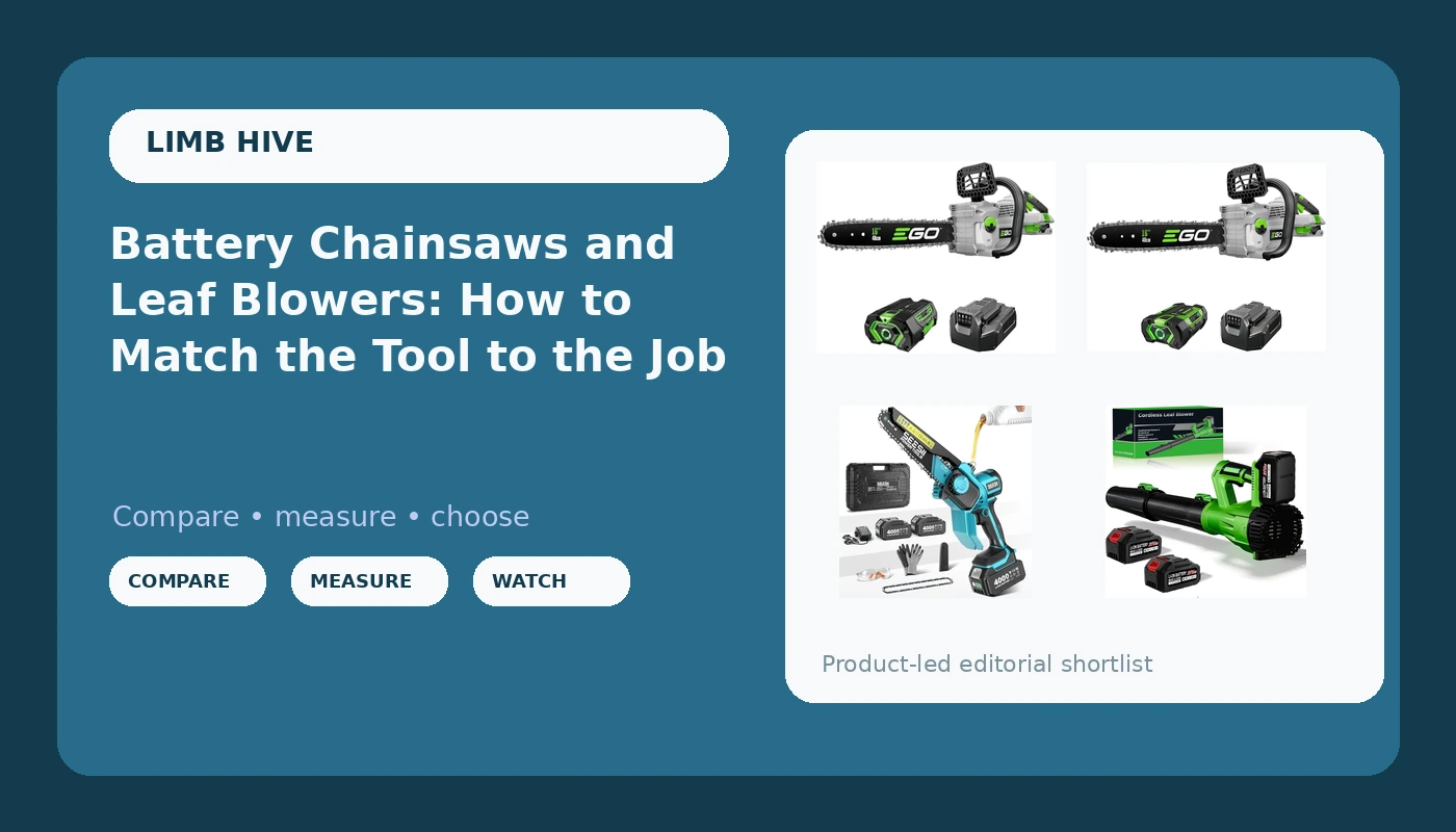Battery Chainsaws and Leaf Blowers: How to Match the Tool to the Job