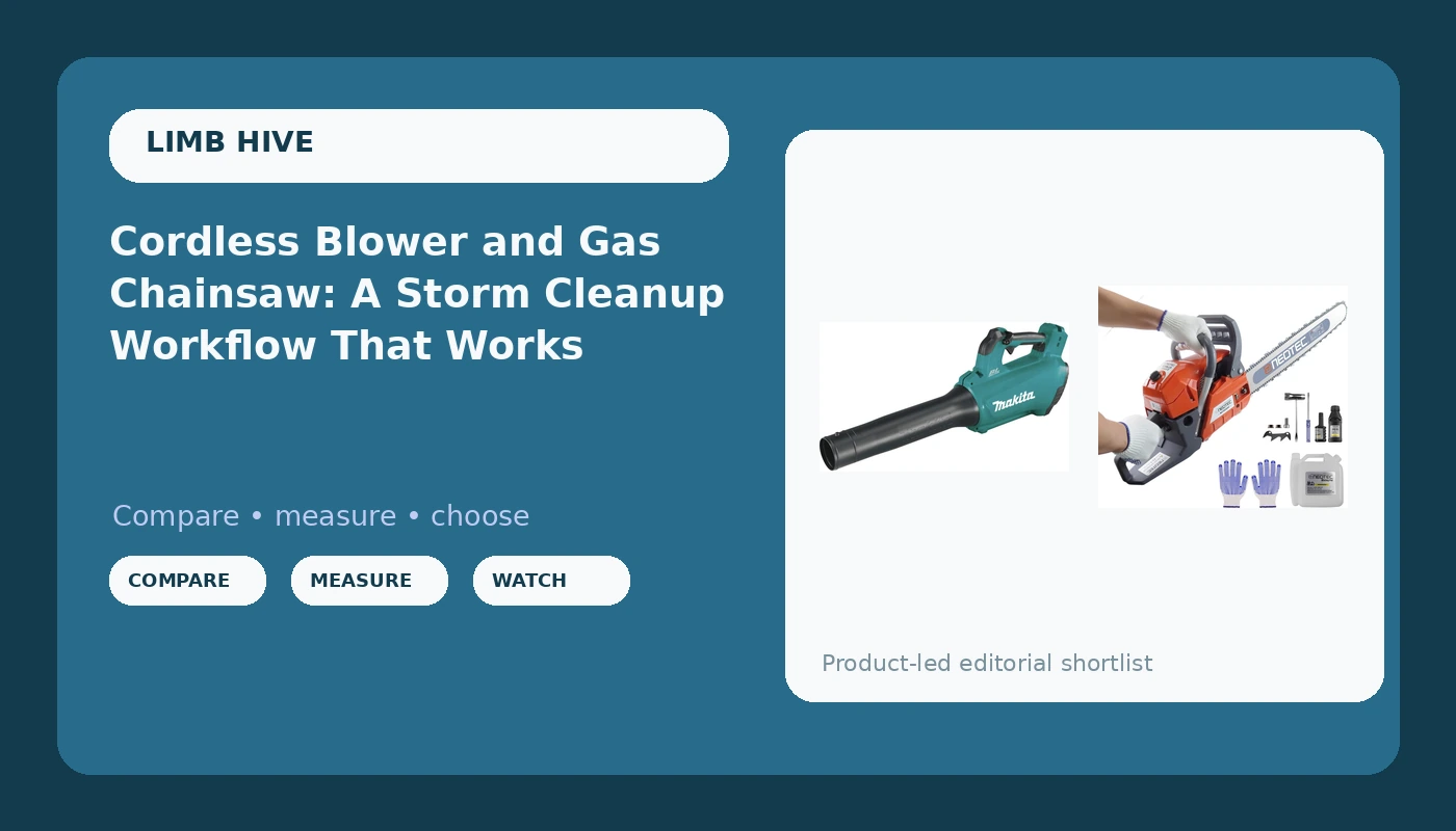 Cordless Blower and Gas Chainsaw: A Storm Cleanup Workflow That Works