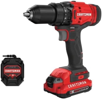 CRAFTSMAN V20 cordless drill driver kit with battery and charger
