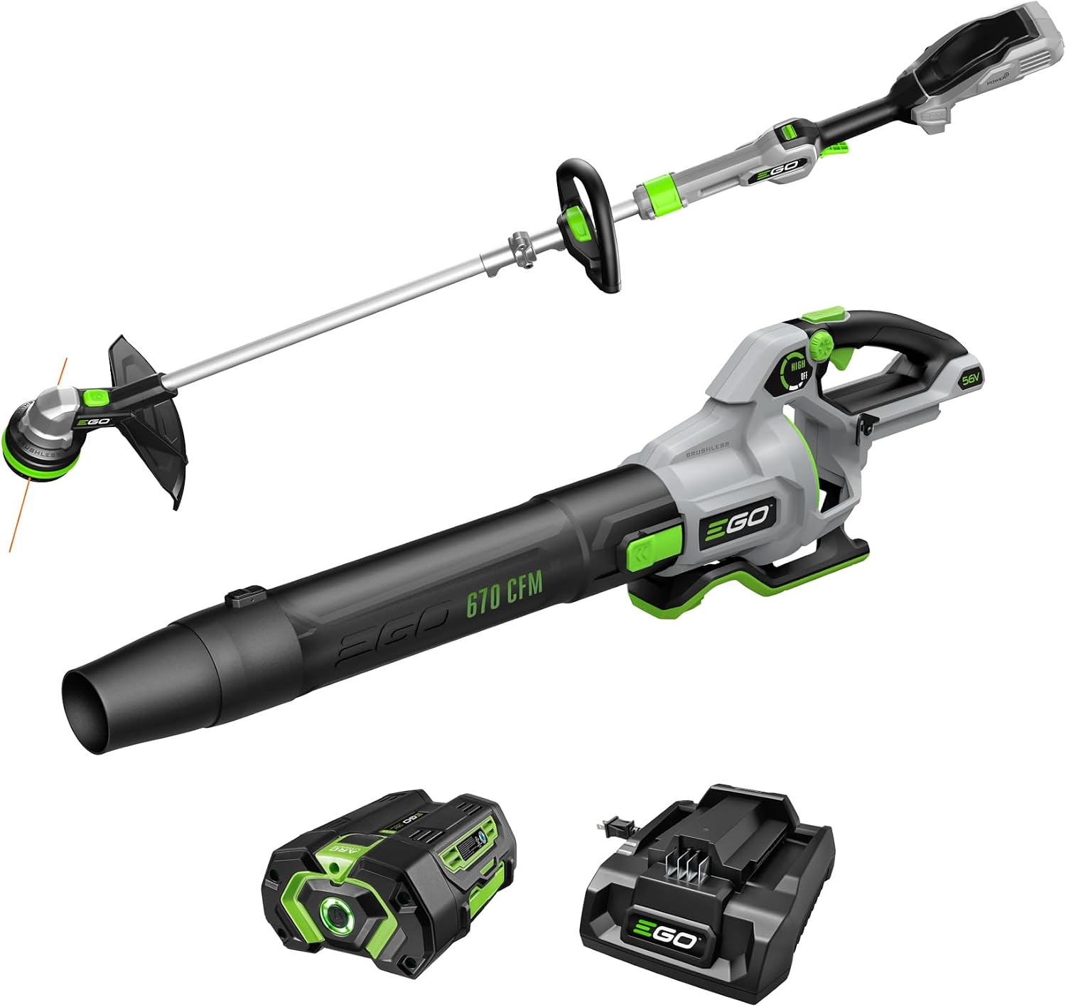EGO POWER+ Combo, 670 CFM Leaf Blower and Cordless Weed Trimmer - ST6703LB