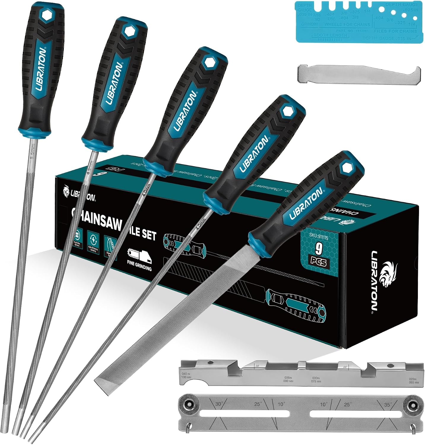 LIBRATON Chainsaw File Set (B0F2HTCZTD)
