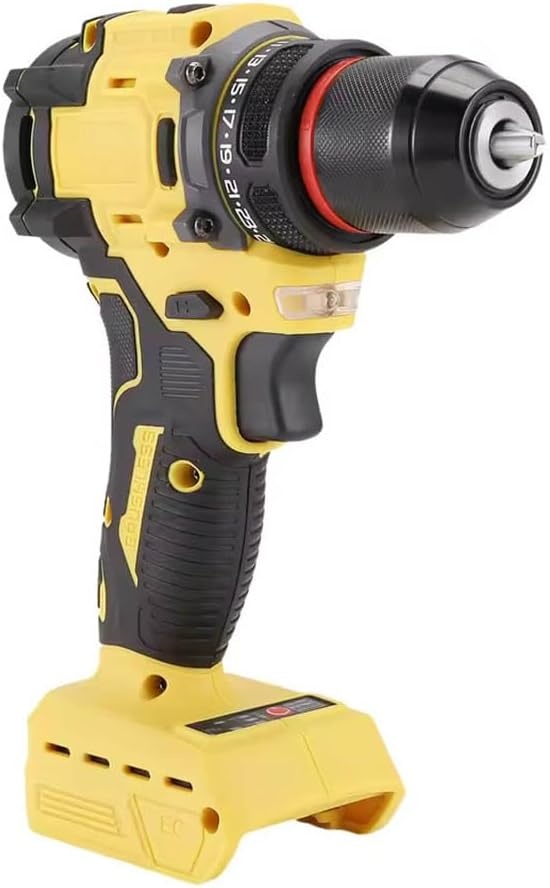 Brushless Drill Driver Compatible for Dewalt 20V Battery (No Battery), Cordless 2 Speed (0-450/1800RPM), 25+1 Torque, 3/8-inch Keyless Chuck for Home Repair